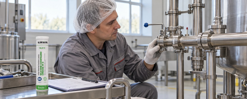 Проверка клапанного узла после очистки рядом с LIKSOL Silicone Compaund Grease H1